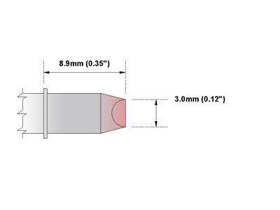 Thermaltronics P75C010 Conical 1.00mm 0.04