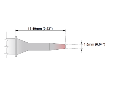 0.01/" NEW Thermaltronics PM80MF375 Soldering Tip Micro Fine 0.25mm